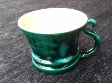 Design mit dem Titel "Tasse à thé vert ém…" von Gabriel Tremblay, Original-Kunstwerk, Keramik