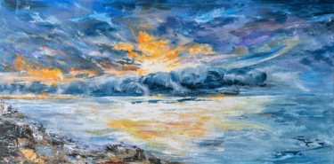 Pittura intitolato "solo cielo e mare n…" da Gabry Bianchi, Opera d'arte originale, Acrilico