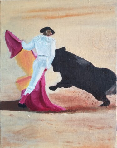 Painting titled "toréador" by Gaby C., Original Artwork, Oil