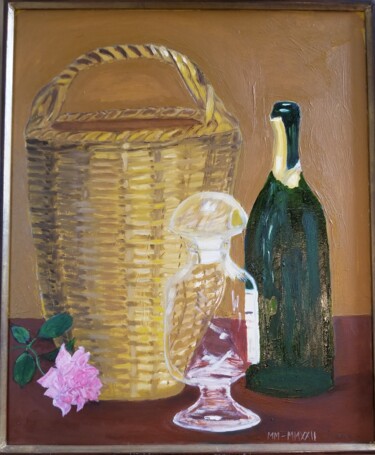 Painting titled "la fête est finie" by Gaby C., Original Artwork, Oil