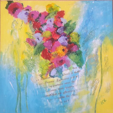 Peinture intitulée "serie Flower story 2" par Gaby Denninger - Burgy - Ice -, Œuvre d'art originale, Acrylique