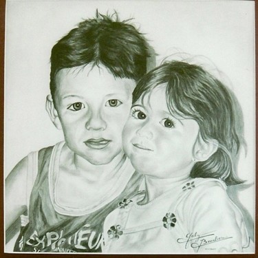 Drawing titled "Complicité" by Gaby Bourlier, Original Artwork