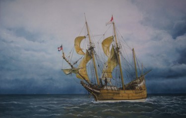 duyfken-petite-colombe.jpg Dessin intitulée "duyfken-petite-colo…" par Gaby Bourlier, Œuvre d'art originale,