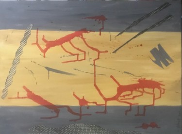 Collages titulada "sails and aborigina…" por Guillermo Altadill, Obra de arte original, Acrílico