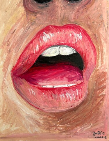 Pintura titulada "Mouth" por Gaël Caron, Obra de arte original, Oleo