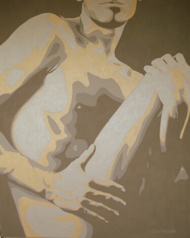 Картина под названием "L'homme assis" - Gael-Dwight, Подлинное произведение искусства, Акрил