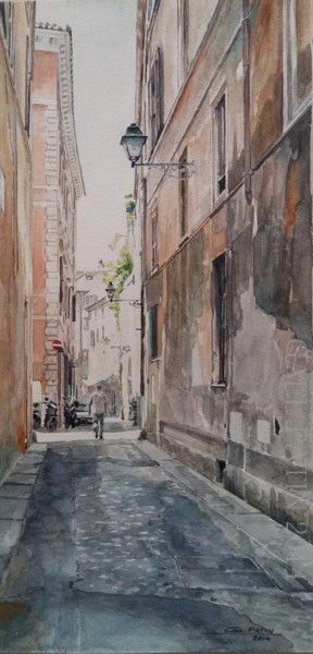Painting titled "gael-patin-ruelle-v…" by Gaël Patin, Original Artwork, Watercolor