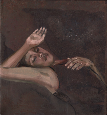 Painting titled "SIESTE 1" by Gaele Flao, Original Artwork, Oil