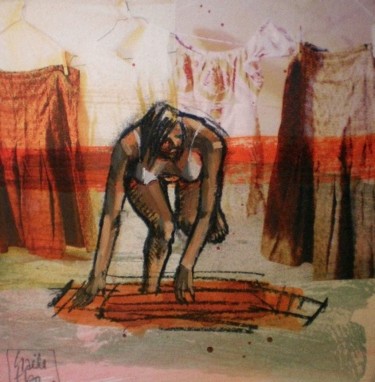 Peinture intitulée "Vestiaire 10" par Gaele Flao, Œuvre d'art originale