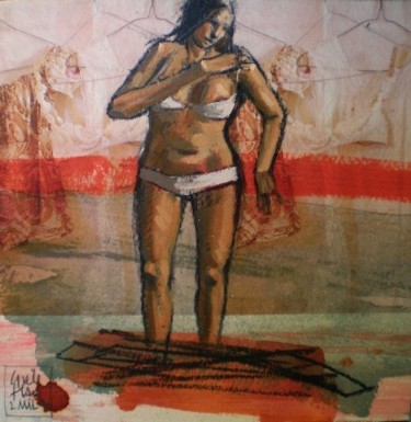 Peinture intitulée "Vestiaire 13" par Gaele Flao, Œuvre d'art originale