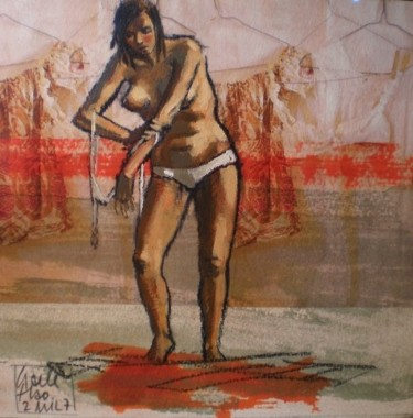 Peinture intitulée "Vestiaire 14" par Gaele Flao, Œuvre d'art originale