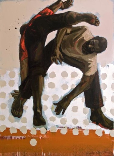 Peinture intitulée "Capoeira Grande" par Gaele Flao, Œuvre d'art originale
