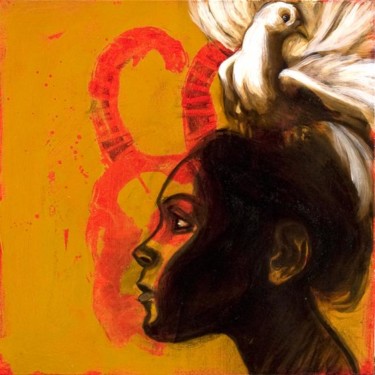 Pintura intitulada "Espírito" por Gaele Flao, Obras de arte originais