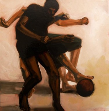 Painting titled "futebol 1" by Gaele Flao, Original Artwork