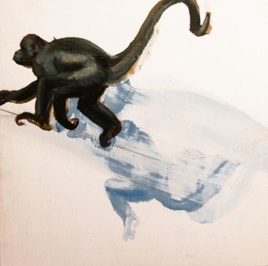 Peinture intitulée "MOVING MONKEY 1" par Gaele Flao, Œuvre d'art originale