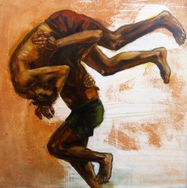 Painting titled "Contact" by Gaele Flao, Original Artwork, Oil