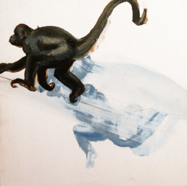 Painting titled "Moving monkey 1" by Gaele Flao, Original Artwork