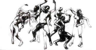 Dessin intitulée "Danz" par Gaele Flao, Œuvre d'art originale