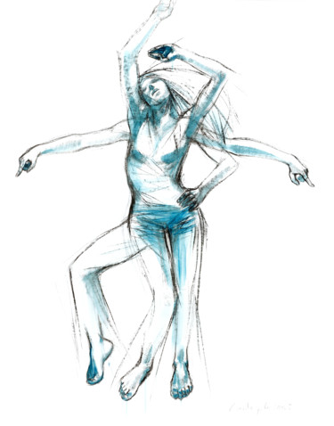 Tekening getiteld "Dance 3" door Gaele Flao, Origineel Kunstwerk