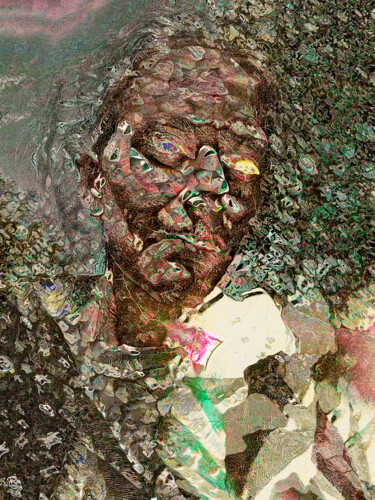 Arte digital titulada "La douleur 1/1" por Gaëlle Carrasse, Obra de arte original, Fotografía manipulada Montado en Metal