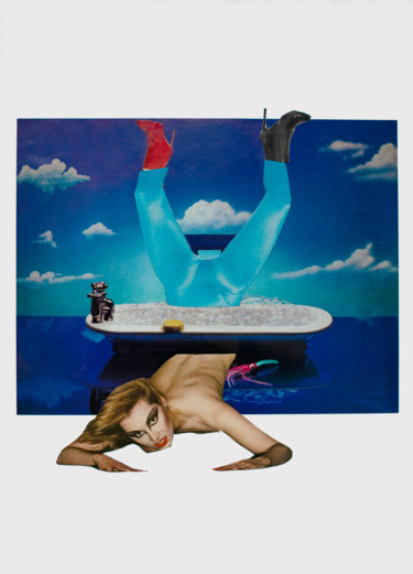 Arts numériques intitulée "Le grand plongeon" par Gaelle Dechery, Œuvre d'art originale, Photo montage