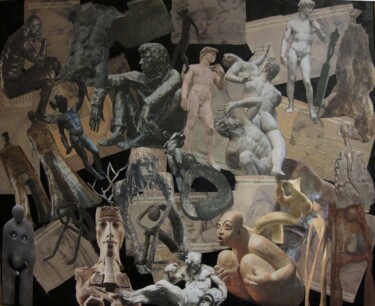 Collages intitulée "Rencontre III" par Gaëlle Peignot, Œuvre d'art originale, Collages