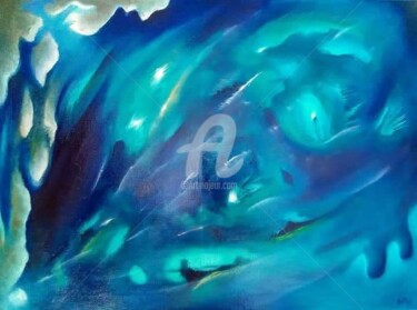 Painting titled "Gulf Stream" by Gaëlle, Original Artwork, Oil