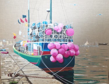 Peinture intitulée "Caseyeur - Camaret" par Gaëlle Avila, Œuvre d'art originale, Acrylique