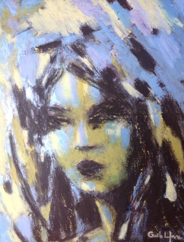 Painting titled "Expression" by Gaëlle Lefèvre, Original Artwork, Pastel Mounted on Wood Stretcher frame