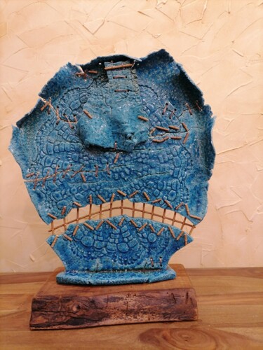 Skulptur mit dem Titel "Eclipse" von Gaetan Gasc, Original-Kunstwerk, Keramik Auf Andere starre Platte montiert