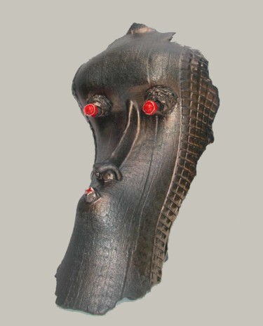 Sculpture titled "masque-3.jpg" by Gaëtan Jeusselin, Original Artwork