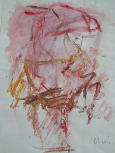 Peinture intitulée "Echevelé" par Gaëtan Biard, Œuvre d'art originale, Huile