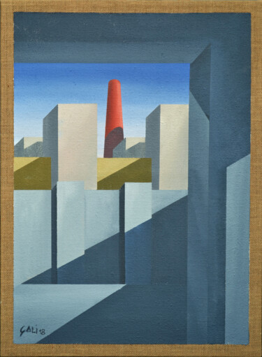 Malerei mit dem Titel "CHIMNEY" von Gaetano Ligrani (Gali), Original-Kunstwerk, Acryl