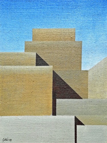 Peinture intitulée "Composizione archit…" par Gaetano Ligrani (Gali), Œuvre d'art originale, Acrylique