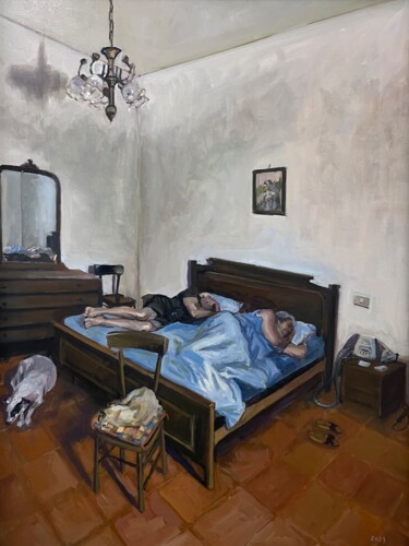 Картина под названием "La Grande Armonia 2" - Gaetano Tommasi, Подлинное произведение искусства, Масло Установлен на Деревян…