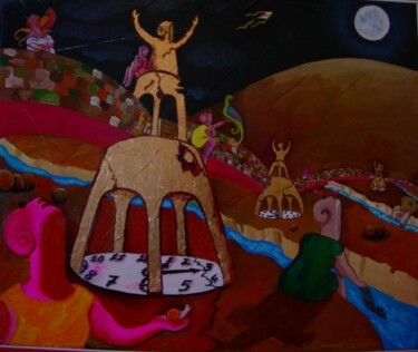 Pittura intitolato "decadenti simulacri…" da Gaetano Tommasi, Opera d'arte originale, Acrilico