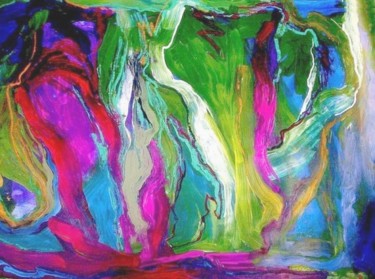 Pintura titulada "algas" por Oscar Gagliano, Obra de arte original, Acrílico