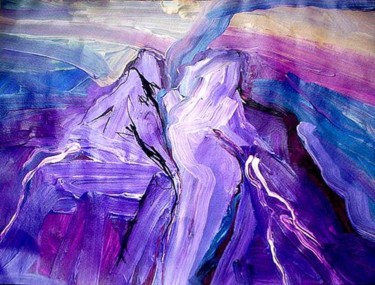 Pintura titulada "violeta" por Oscar Gagliano, Obra de arte original, Acrílico