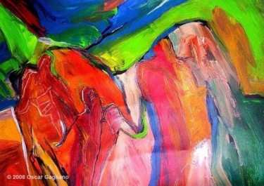 Pintura titulada "cubierto" por Oscar Gagliano, Obra de arte original, Acrílico