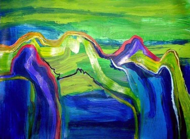 Pintura titulada "dunas" por Oscar Gagliano, Obra de arte original, Acrílico
