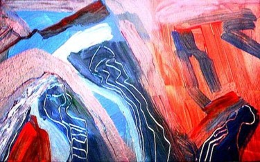 Pintura titulada "huellas" por Oscar Gagliano, Obra de arte original, Acrílico
