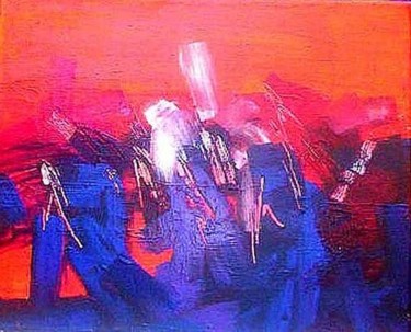 Peinture intitulée "caos" par Oscar Gagliano, Œuvre d'art originale, Acrylique