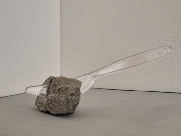 Skulptur mit dem Titel "Due ma non Due (7)" von Mauro Cervetto, Original-Kunstwerk, Stein