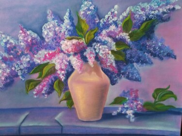 Painting titled "Bouquet" by Gaïa-Jeanne Céleste, Original Artwork, Pastel