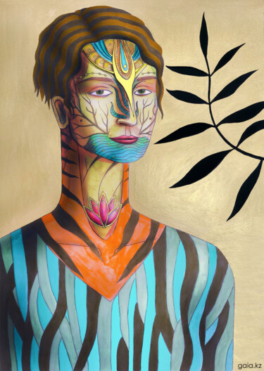 Digital Arts titled "JUNGLE" by Gaia Makh, Original Artwork, Digital Painting Mounted on Other rigid panel