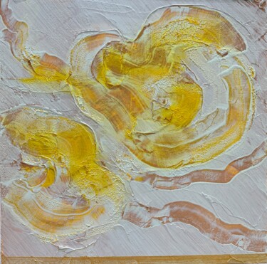 Painting titled "Yellow Orchids #3" by Gaia Starace, Original Artwork, Oil