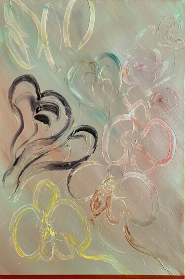 Pintura titulada "Rainbow Orchids #1" por Gaia Starace, Obra de arte original, Oleo