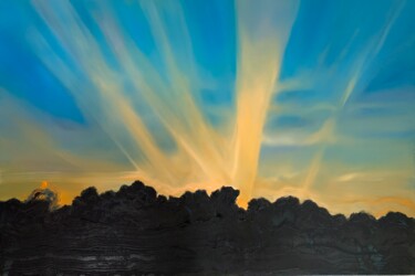 Ζωγραφική με τίτλο "Amazing Sunset #2" από Gaia Starace, Αυθεντικά έργα τέχνης, Λάδι