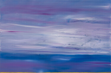 Peinture intitulée "Indigo Clouds" par Gaia Starace, Œuvre d'art originale, Huile