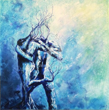 제목이 "Tango Move"인 미술작품 Gaïdg로, 원작, 아크릴 나무 들것 프레임에 장착됨